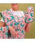 Double Oven Mitt | Blossom Branches | Linen